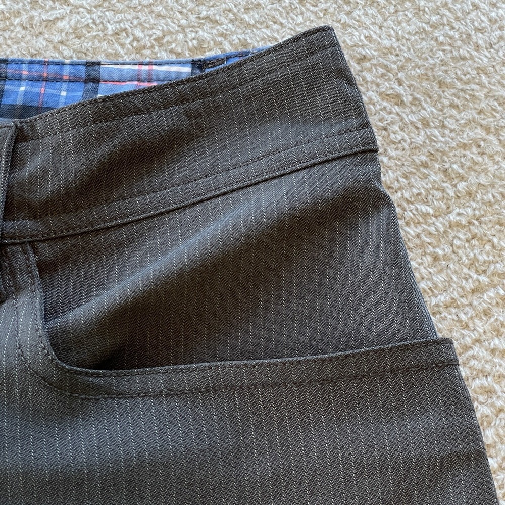 Lululemon Cadence Commute Shorts Mens 30 10" Inseam Gray Pinstripe Cargo Casual - Picture 7 of 15